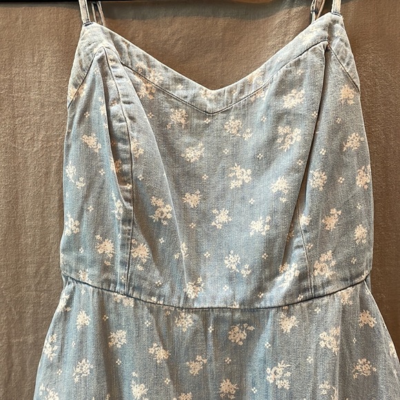 So Blue Floral Denim Dress - Picture 2 of 5